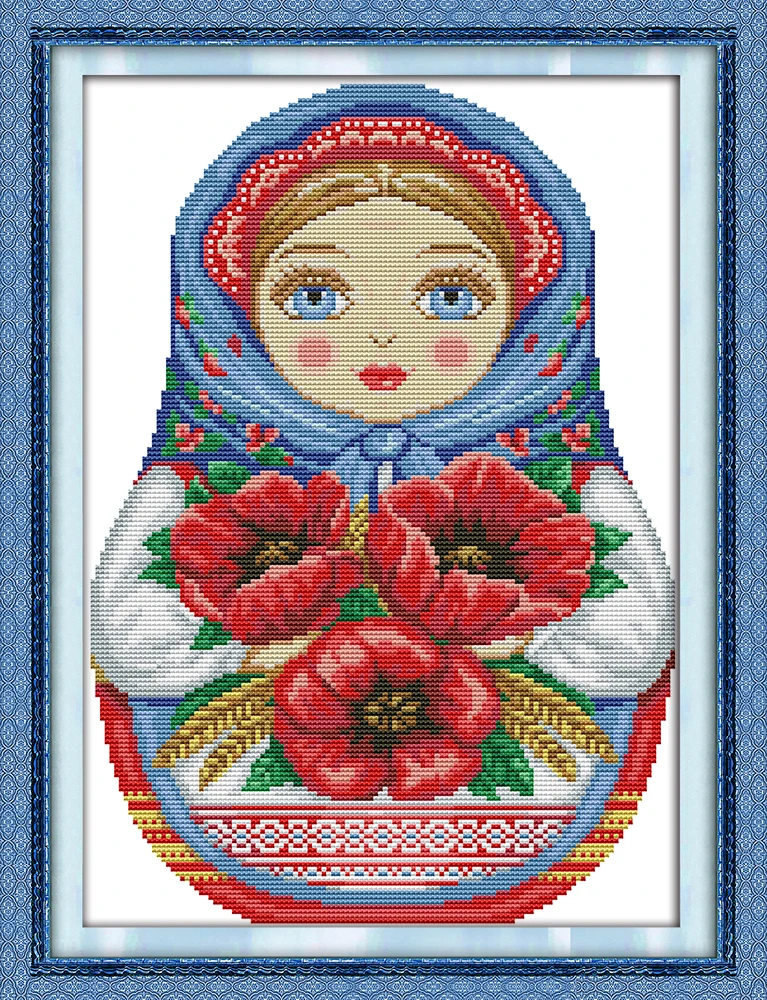 Русская кукла (9) Набор для вышивки крестиком поделки ручная вышивка набор