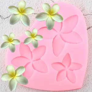Sugarcraft Плюмерия цветок силиконовые формы для приготовления конфет Полимерная глина помадка формы для пирожных Сделай Сам инструменты для украшения шоколада формы для мастики