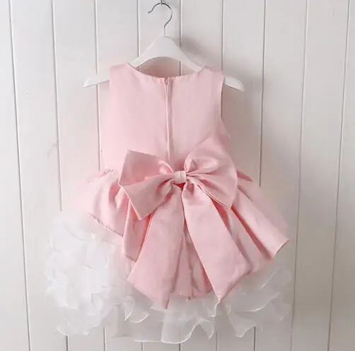 Бесплатная доставка розовое платье для младенцев новинка 2017 года дизайнерское