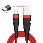 Usb-кабель для быстрой зарядки, 1 м, нейлоновый, Тип C, для samsung galaxy s9, C5, C7, C9 Pro, Xiaomi mi mix 2s, max 3, lg g6, Oneplus 6, 6t, 5t