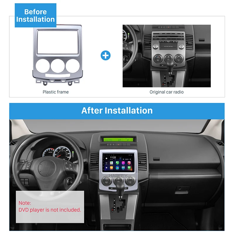 Комплект отделочной панели CD Harfey 2 Din для 2005 2006 2004 2007 2010 Mazda 5 автомобильное радио