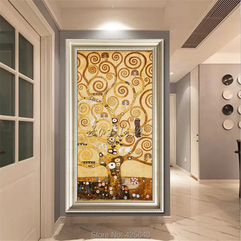 Gustav Klimt картина маслом на холсте Ручная роспись Дерево жизни современная