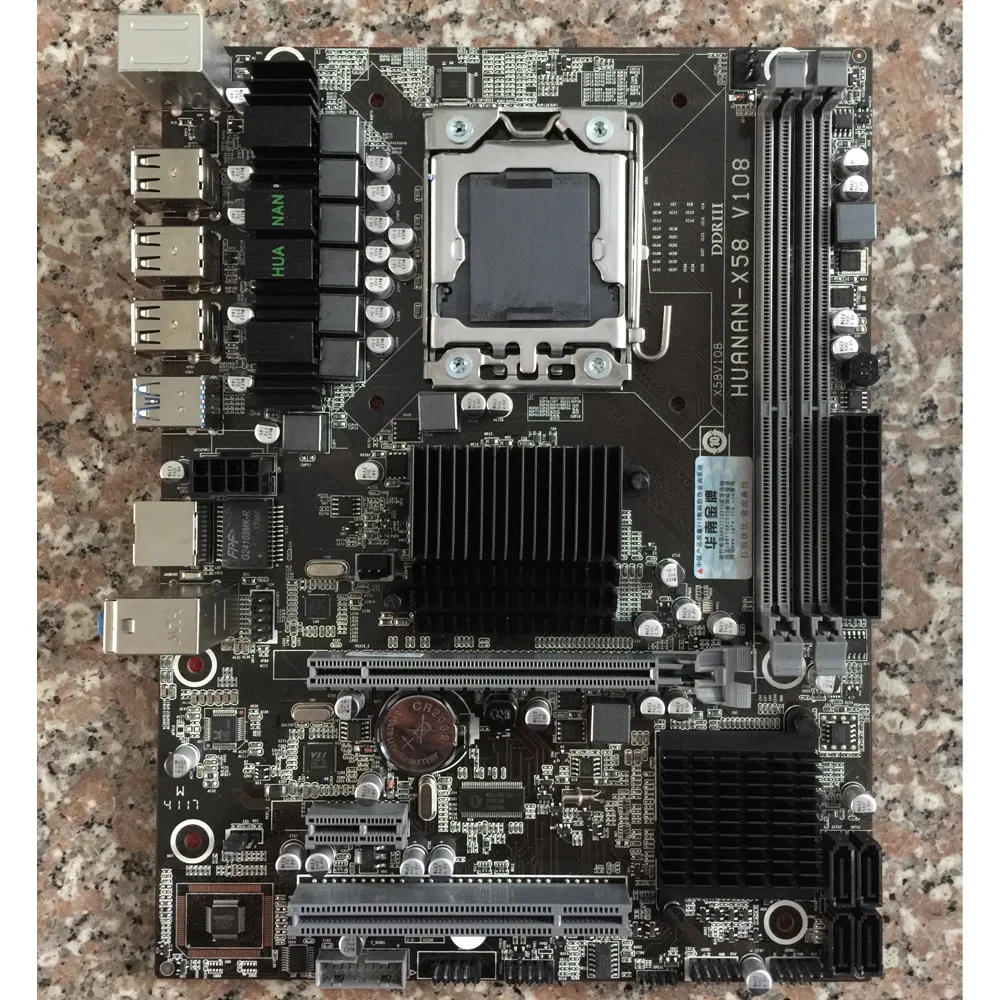 Новая материнская плата HUANAN X58 CPU kit с процессорным кулером USB3.0 X58 LGA1366 материнская плата CPU Xeon X5670 2,93 GHz 6 core 12 thread