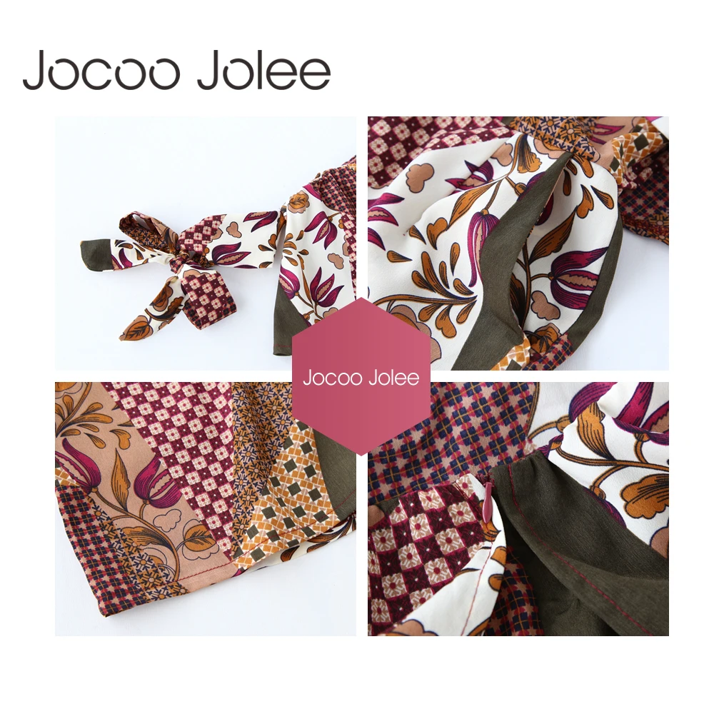 Jocoo Jolee Sexy Off Shoulder Jumpsuit Floral Print Ruffles Bow Overalls Rompers Boho Beach Wearing Casual Playsuits 2018 Summer | Женская
