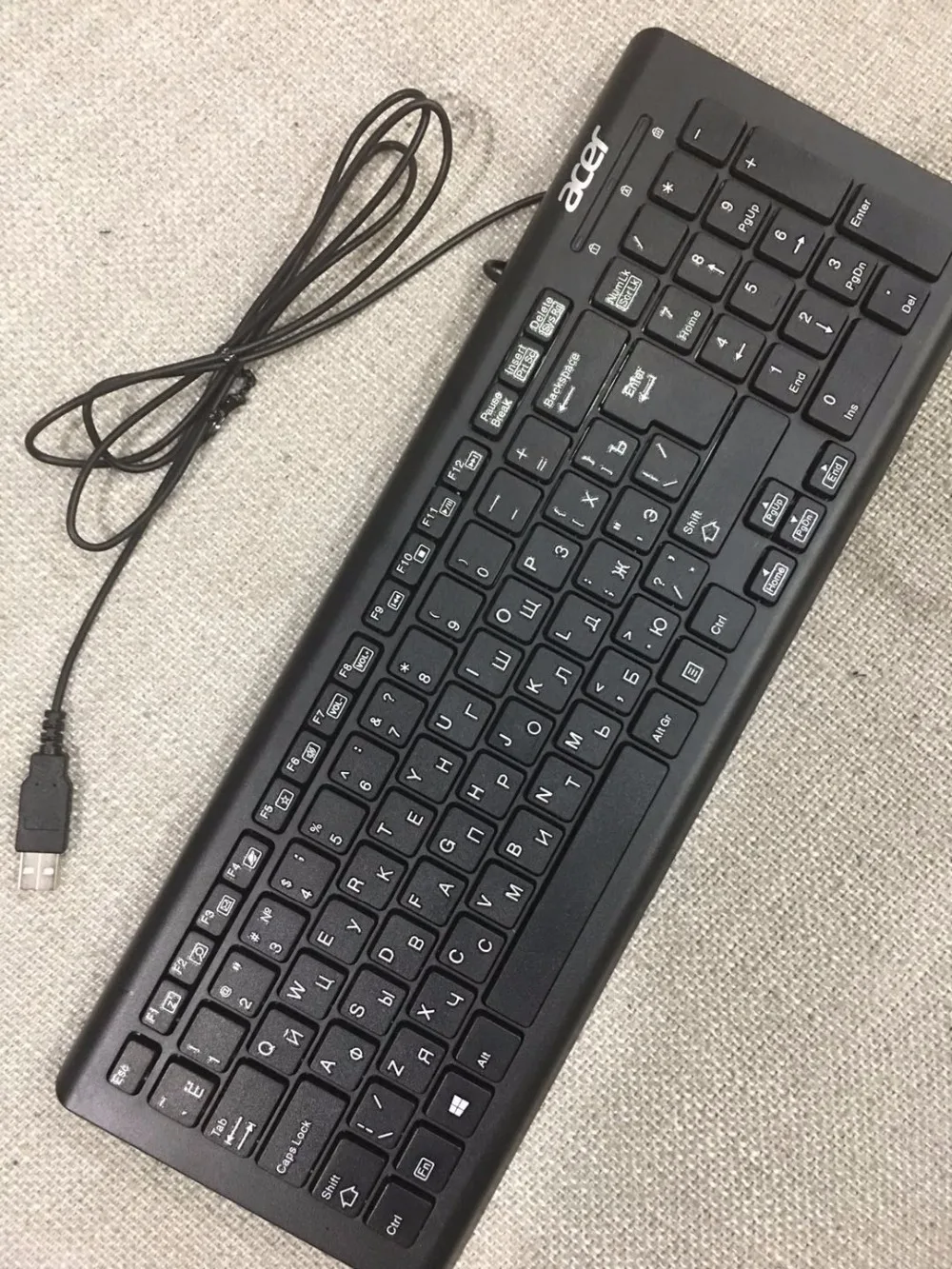 Совершенно для acer USB шоколадная Проводная клавиатура с русским