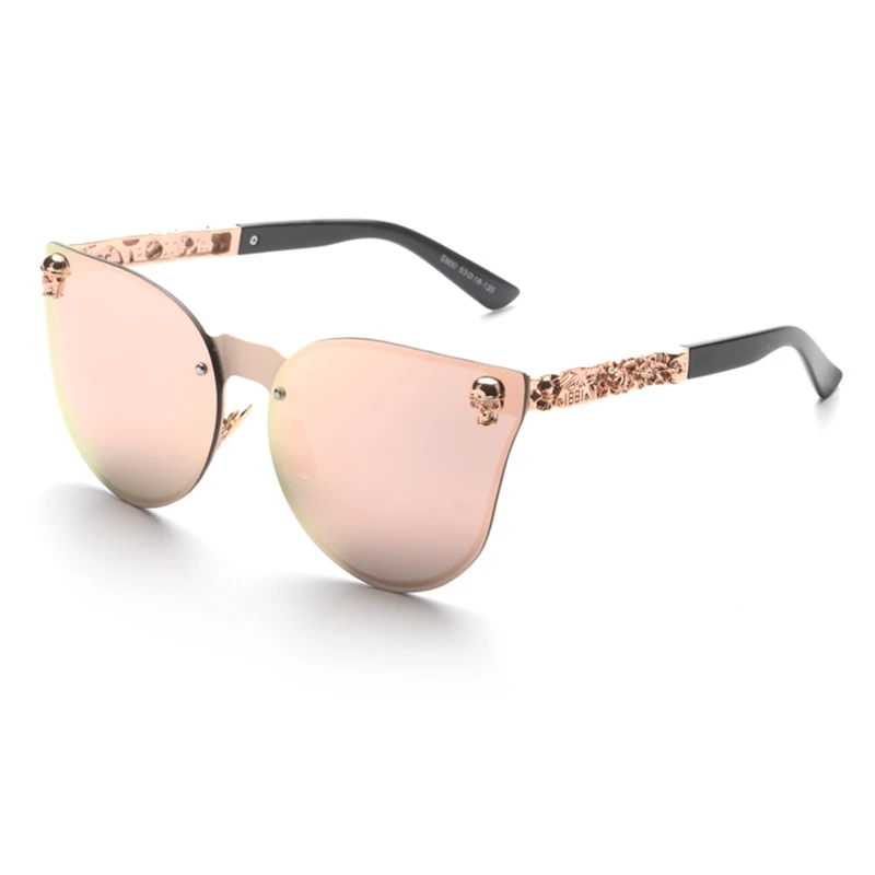 6 цветов круглые очки без оправы с черепом популярные винтажные модные крутые