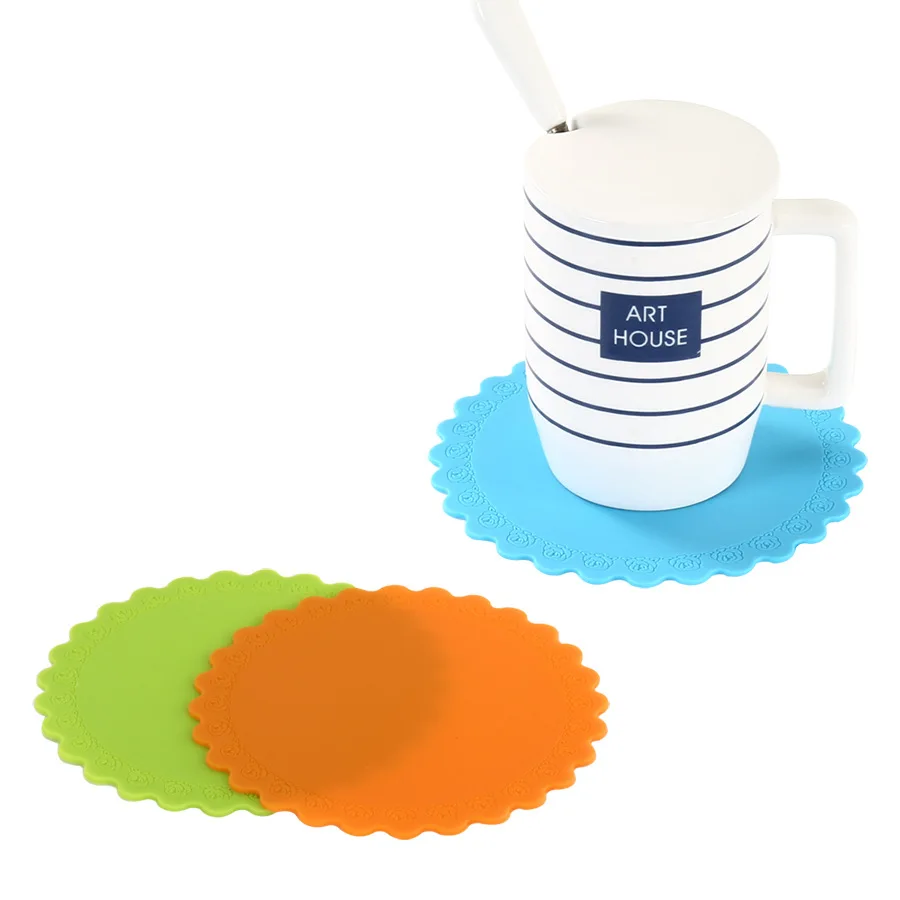 10 шт./компл. термостойкие силиконовые Coaster Кофе стол чашки коврики колодки