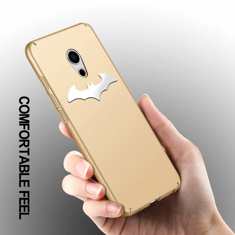 3D Silver Batman PC Case For Meizu 16 Plus Pro 16X 16S 16XS 15 7 X8 MX6 Meilan Note 9 8 M3S E2 Metal Matte Feel In Fitted |