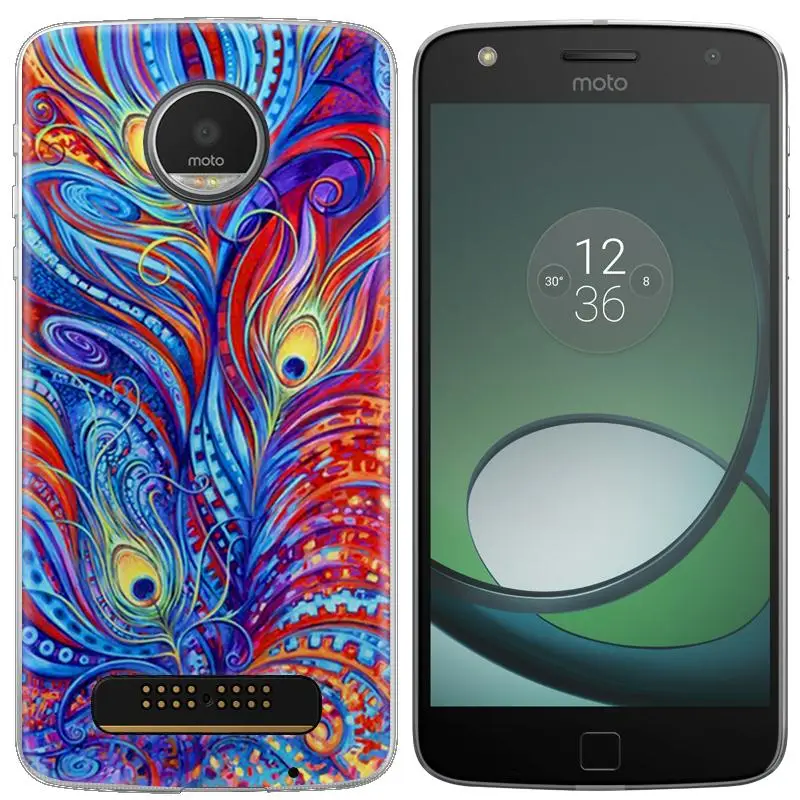 Чехол для телефона Motorola Moto Z Play/Moto Z Play Droid/MOTO Z Force 5,5 дюйма модный дизайнерский художественный мягкий чехол из ТПУ с рисунком - Цвет: 7