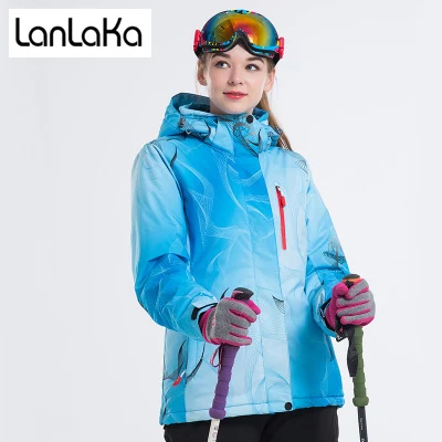LANLAKA новая брендовая лыжная куртка для женщин куртки сноуборда теплая зимняя