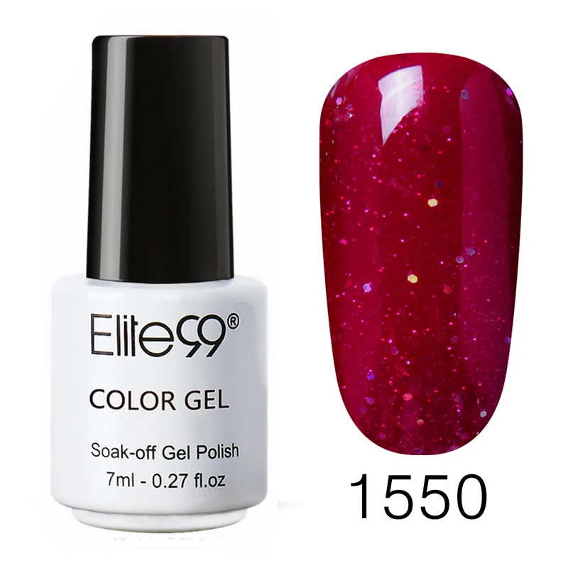 1550 Elite99 Гель-лак для ногтей 7 мл Лак для ногтей гель UV Vernis Цвет Гель-лак для ногтей лак для верхнего и базового покрытия гель грунтовка Лаки UV лака, светодиодный светильник для маникюра, покрытие для ногтей, полустойкое к - Цвет: 1550
