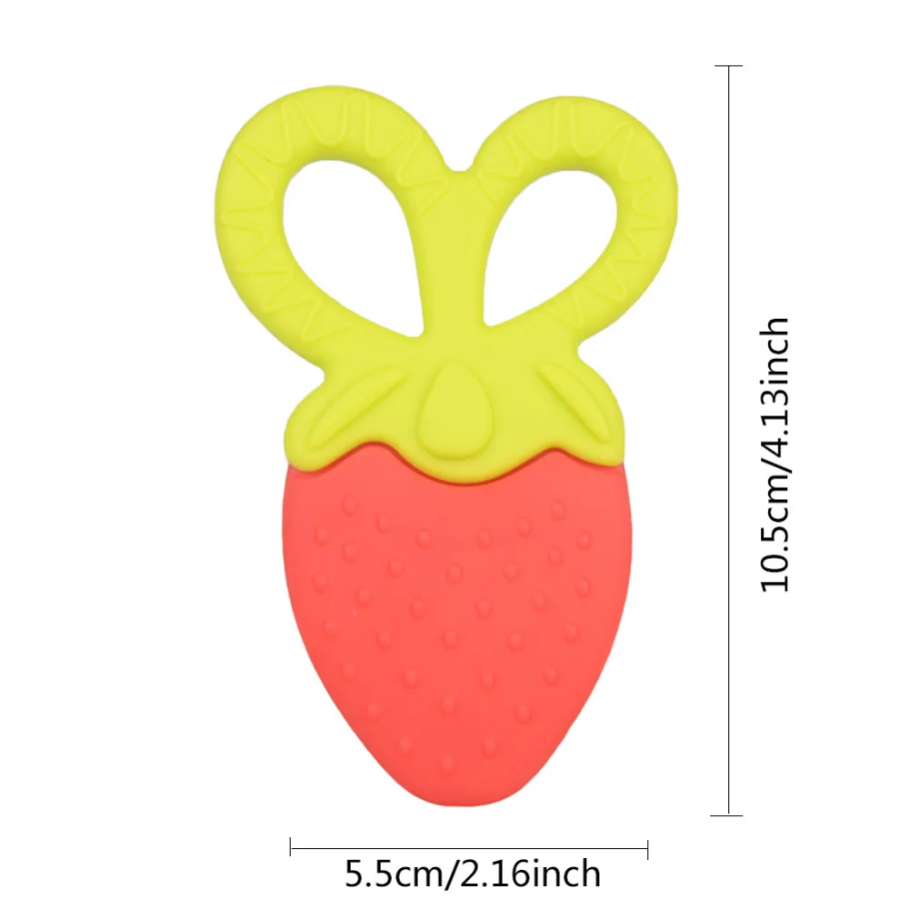Детские Прорезыватели в форме фруктов Силиконовые для зубов новорожденных