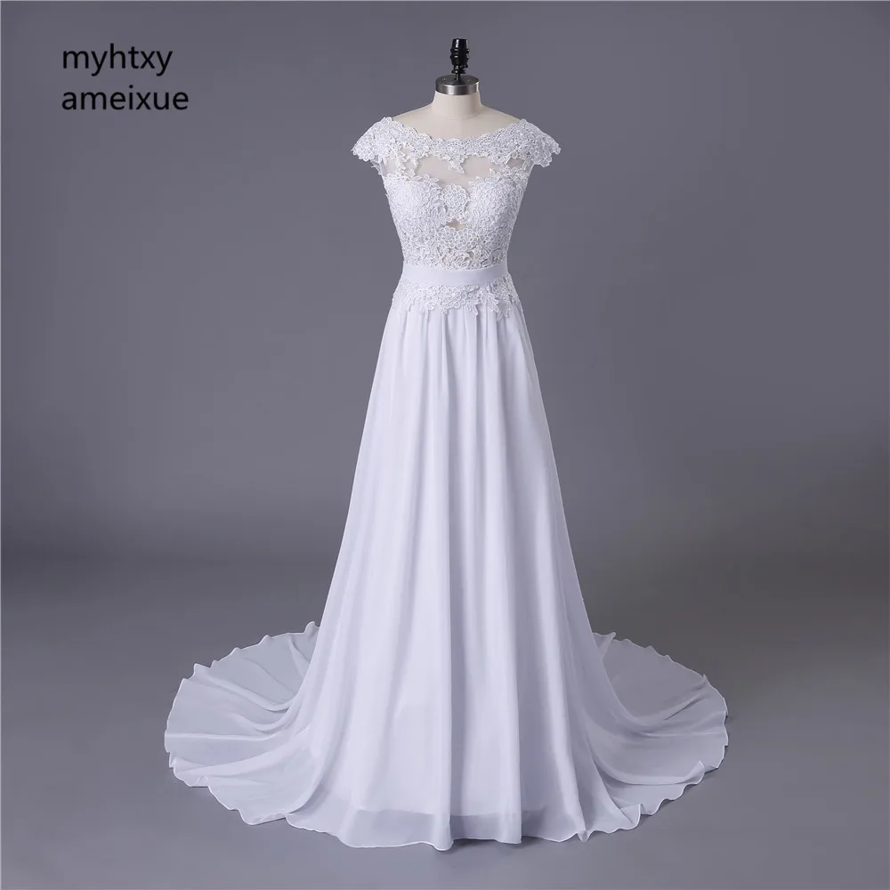 

2020 Custom Made Sexy Cheap Wedding Dresses Vestido De Noiva Casamento Chiffon Lace Backless Robe De Mariage Bride Made In China