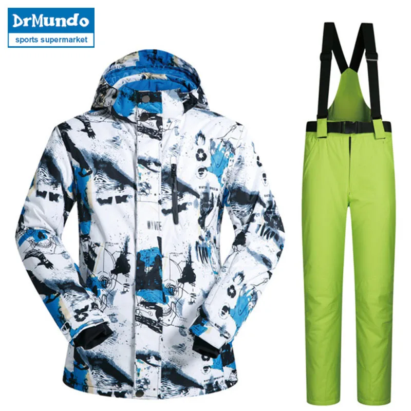 Новый открытый лыжный костюм Для мужчин ветрозащитный Водонепроницаемый