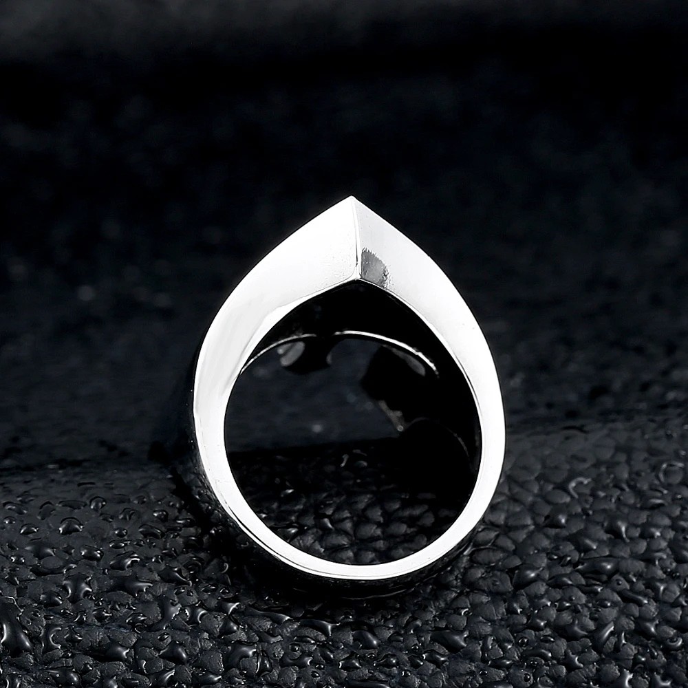 316l маска рыцаря из нержавеющей стали кольцо панк Байкер ювелирные изделия крутое