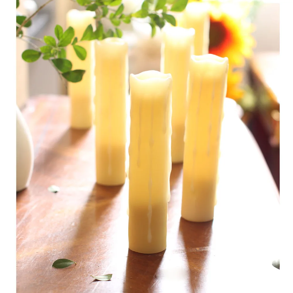 2 шт. беспламенные светодиодные свечи с таймером 1 75x8 дюймов|led pillar candles|pillar candleswax
