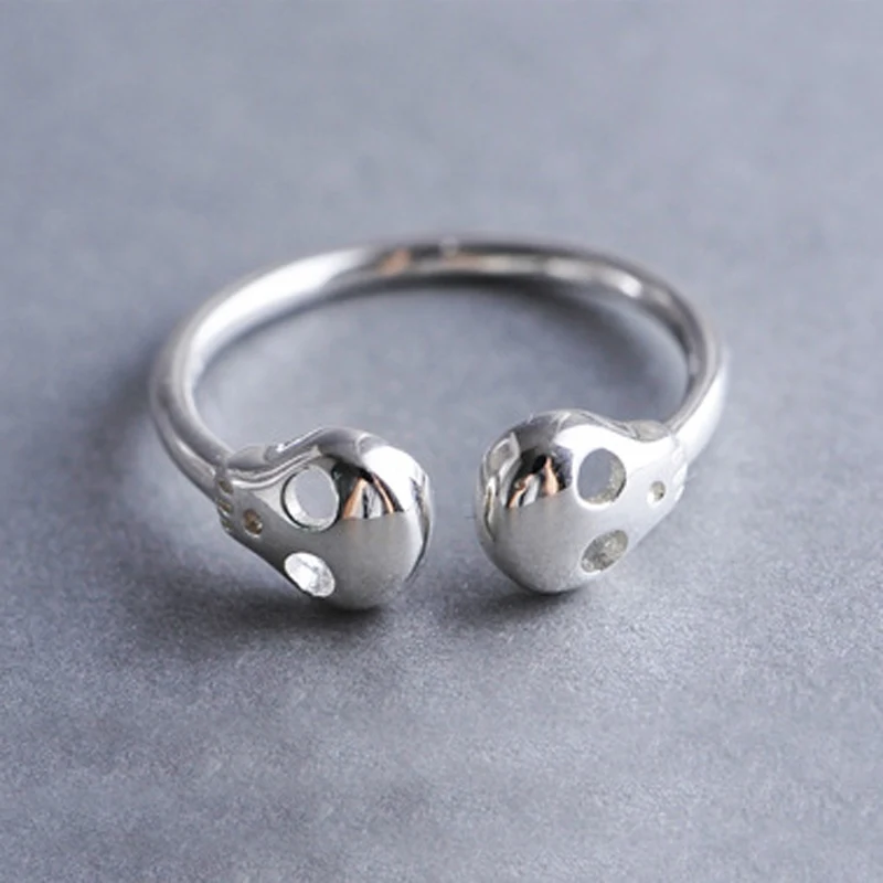 Женское кольцо в виде черепа из стерлингового серебра 925 пробы | Украшения и