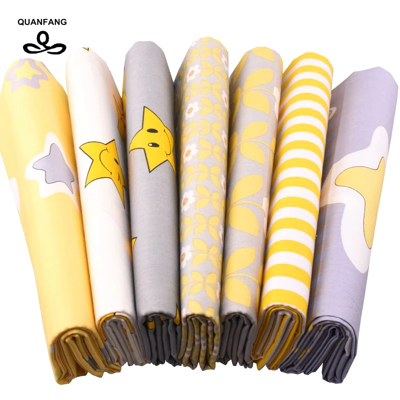 QUANFANG Star & Flower Серия набивная саржевая хлопковая ткань для шитья стеганая детские