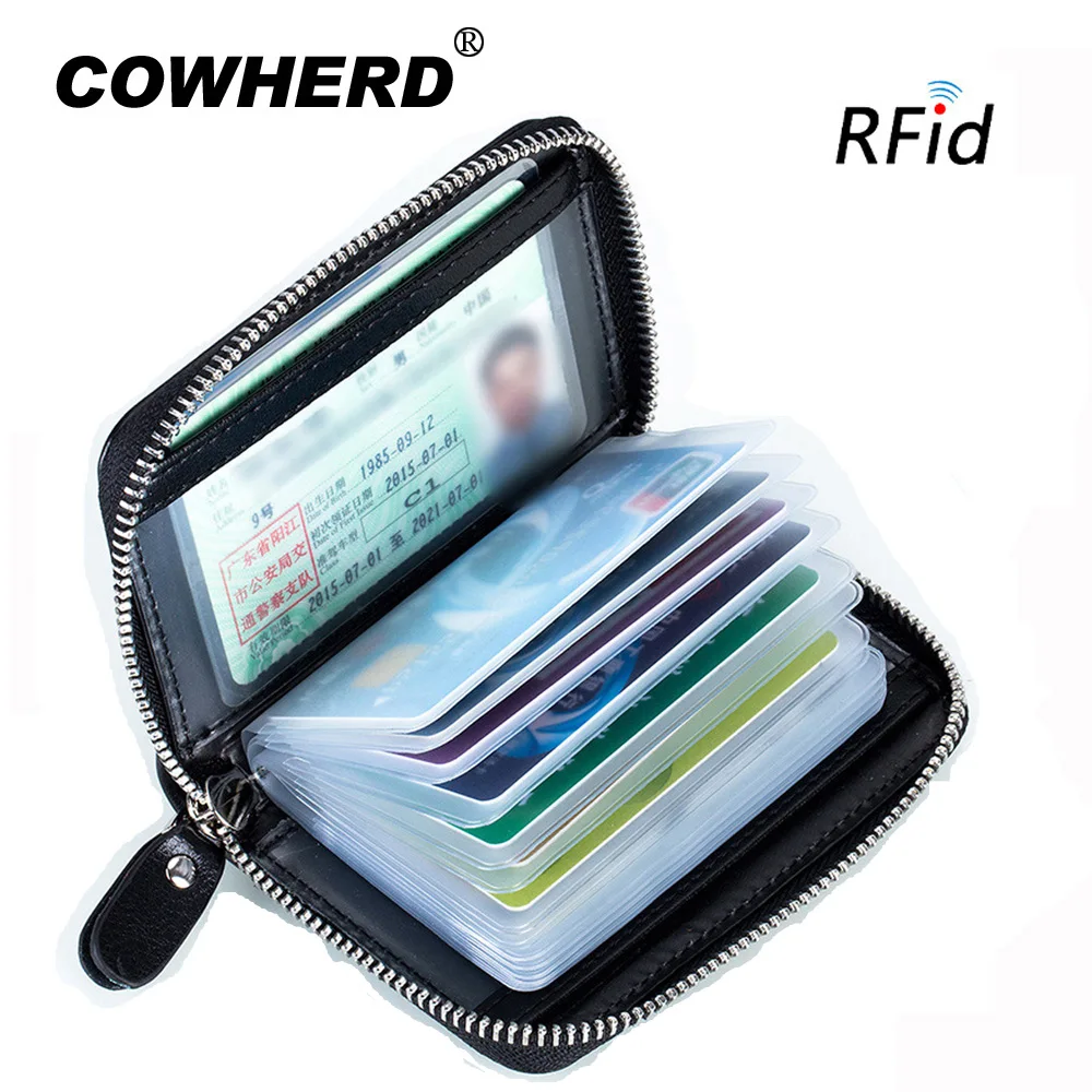 Новое поступление 2020 высококачественный RFID-чехол из натуральной коровьей кожи