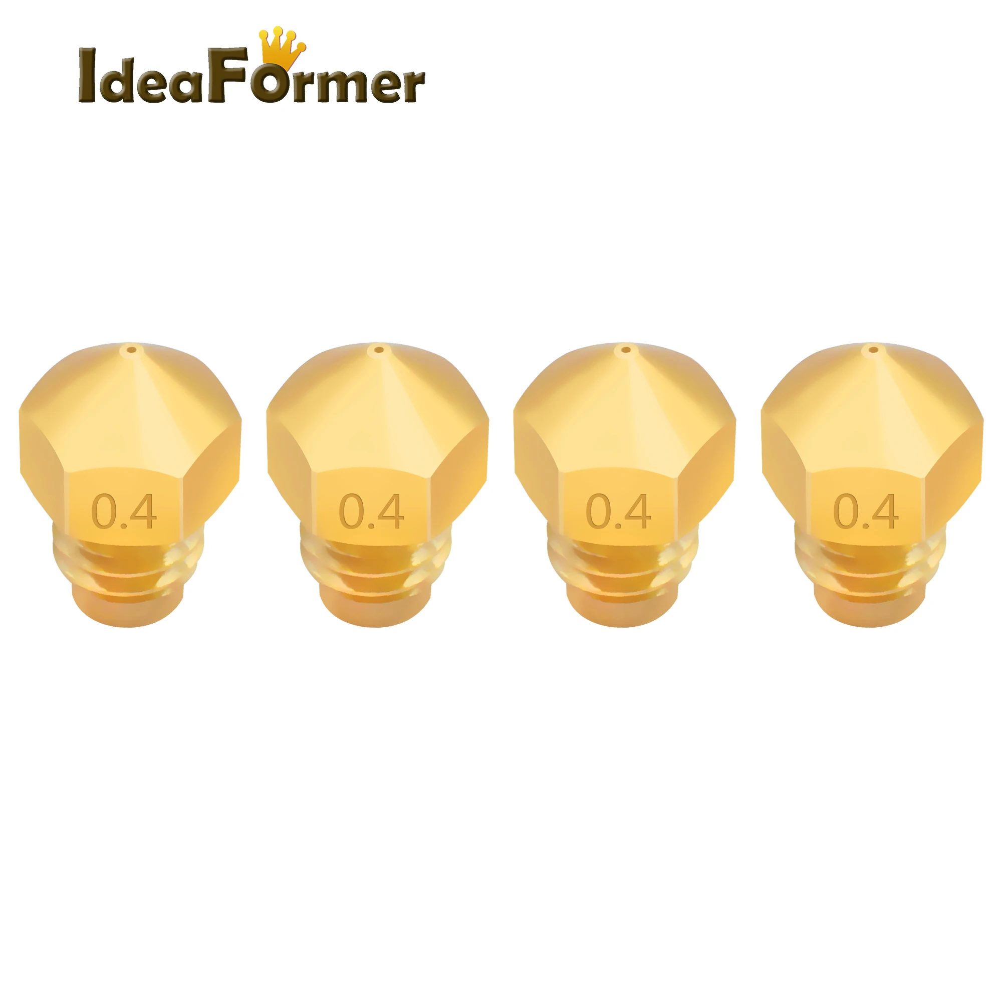 5 шт. латунные насадки для 3D-принтера V6 резьбовой винт M5 отверстие 0 4 мм подходит