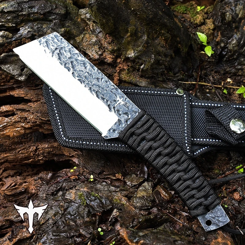 Прямые ножи Stonewash Fulltang из кованой стали высокопрочные уличные инструменты для