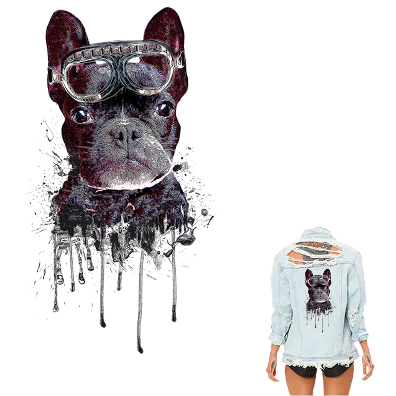 Утюжок для переодевания COSBILL патчи одежды черного бульдога новый дизайн футболка