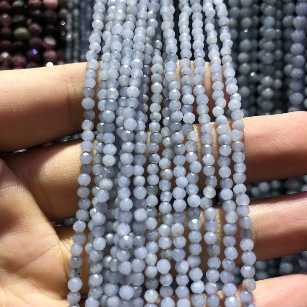 Круглые граненые маленькие шарики 5 нитей в партии Граненые 2 мм 3 15 &quot/str|Бусины| |