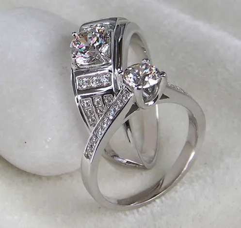 Любовь отпечаток 1.45Ct классические ювелирные изделия из стерлингового серебра 925