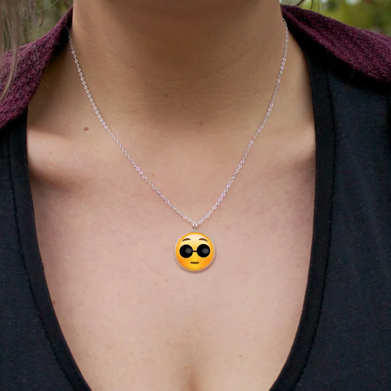 Макси заявление сплава emoji колье Цепочки и ожерелья Серьги браслет воротник