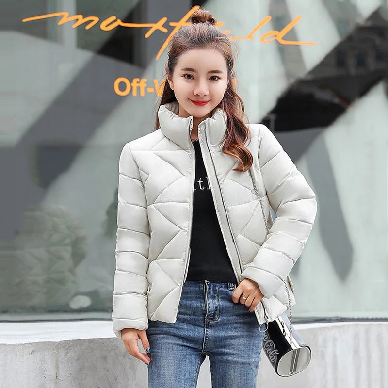 Winter Jackets Women 2018 Warm Coats Mandarin Collar Down Cotton Parkas Slim Female Short outerwear | Женская одежда