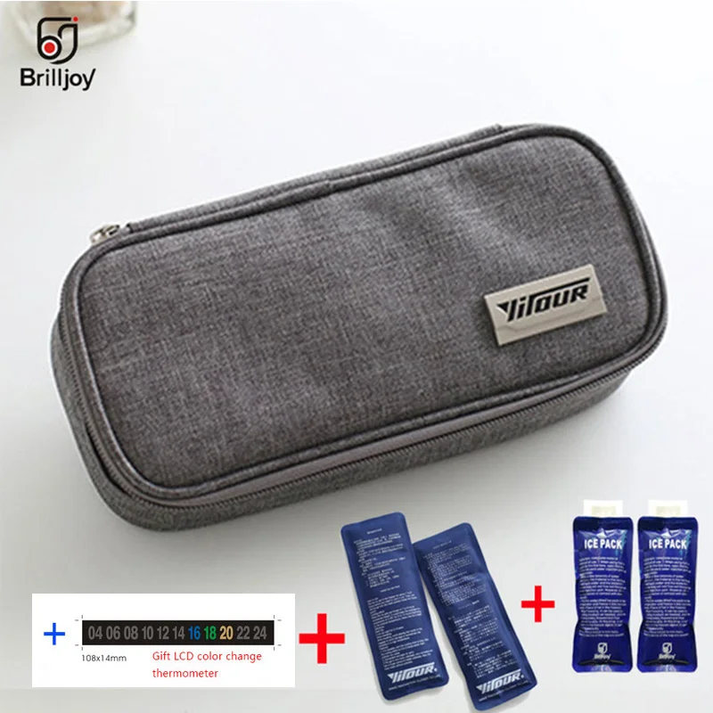 Insulin Cooler Bag Brilljoy высококачественный Дорожный Чехол для инсулина, сумка-холодильник для инсулина, портативная изолированная сумка, сумка-холодильник, алюминиевая фольга, сумка для льда - Цвет: Insulin Cooler Bag