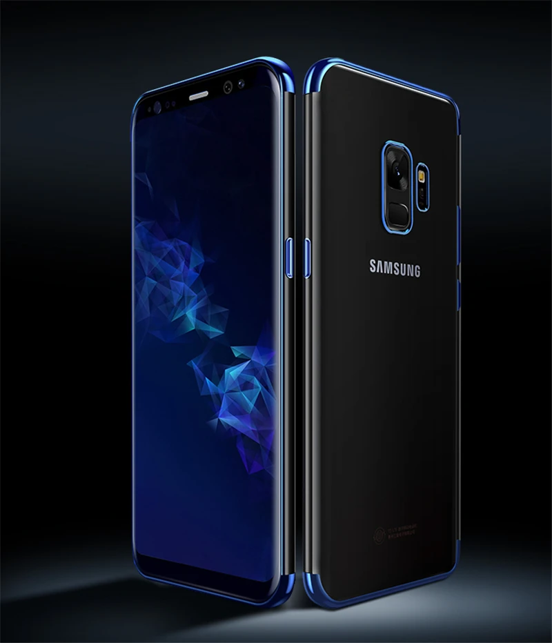 Роскошный мягкий чехол 3 в 1 из ТПУ с покрытием для Samsung Galaxy S6 S7 Edge S8 S9 S10 S20 Plus Note 8 9 10