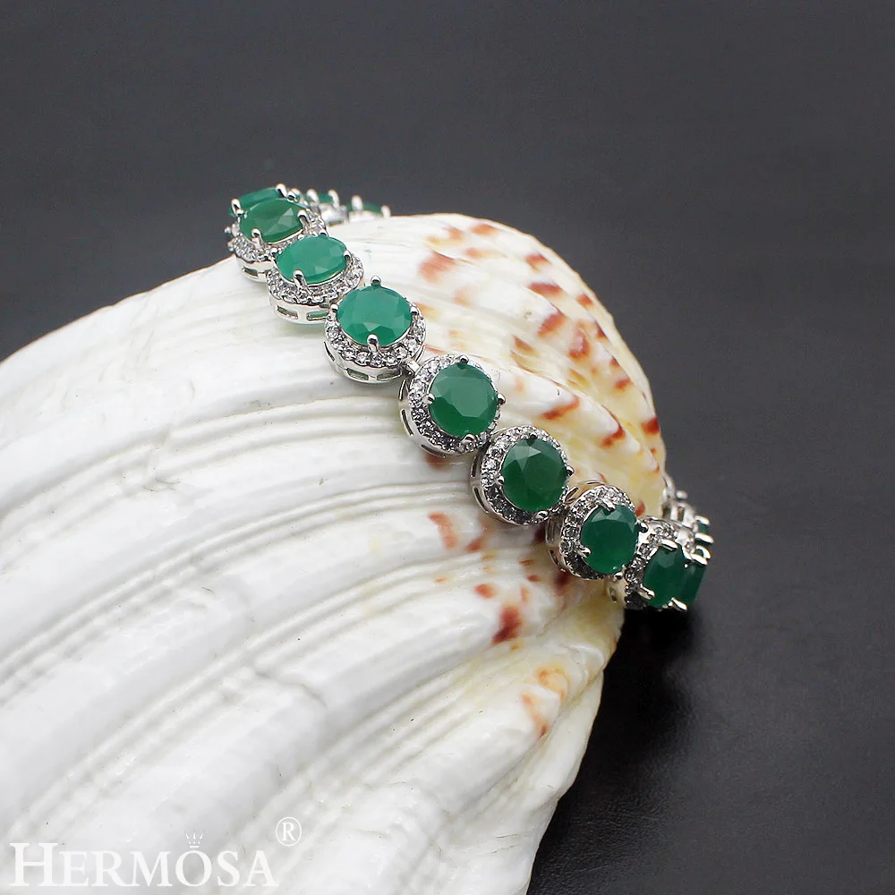 Ювелирные изделия Hermosa очаровательные браслеты из редкого серебра 7 дюймов 18