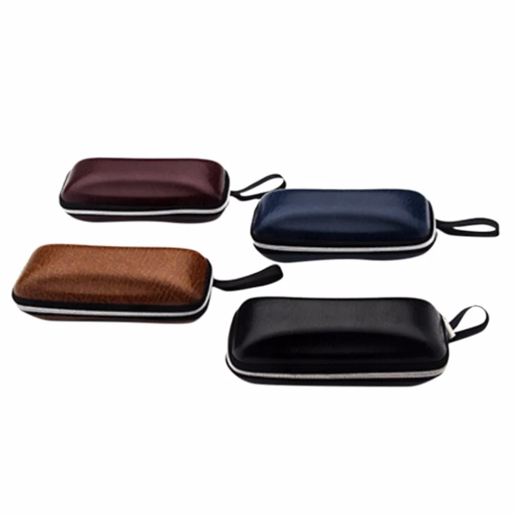

1Pcs 4 Colors eyeglasses box colorful glasses bag PU Leather zipper sunglasses case box eyewear accessories