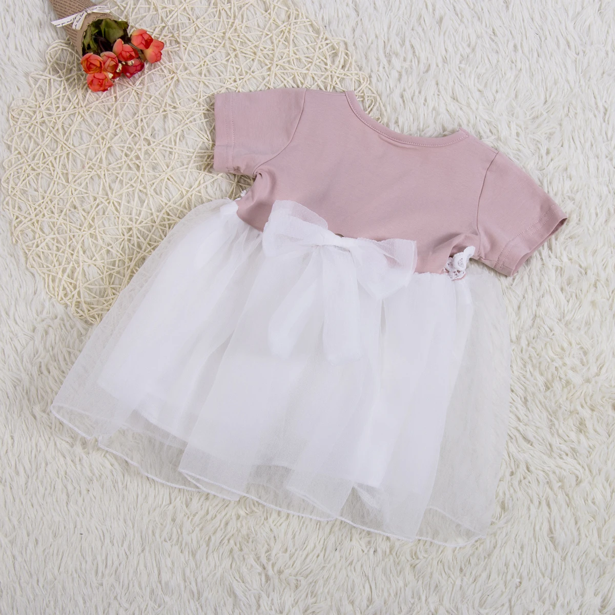 Lovely Cute Bow Girls Summer Princess Dress Kids Baby Party Wedding Pageant Tutu Green Pink Sweet | Детская одежда и обувь