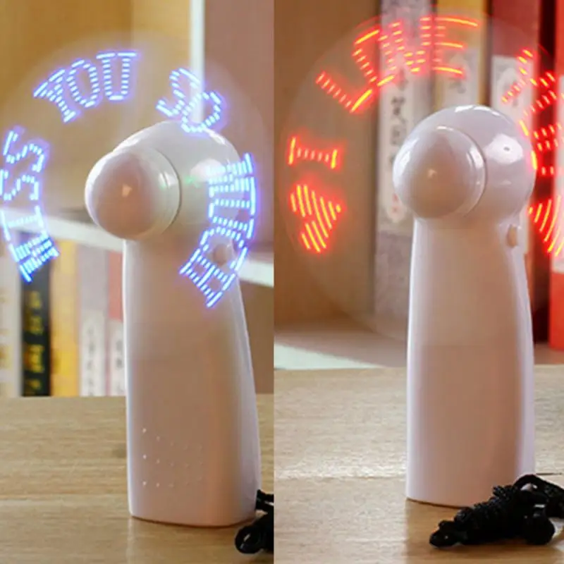 Мини USB портативный вентилятор гаджеты мигающий я люблю вас кулер со