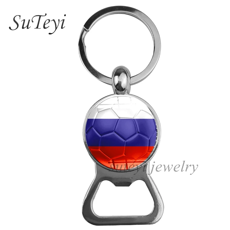 Брелок SUTEYI для ключей с изображением флага Польши Германии футбольного мяча