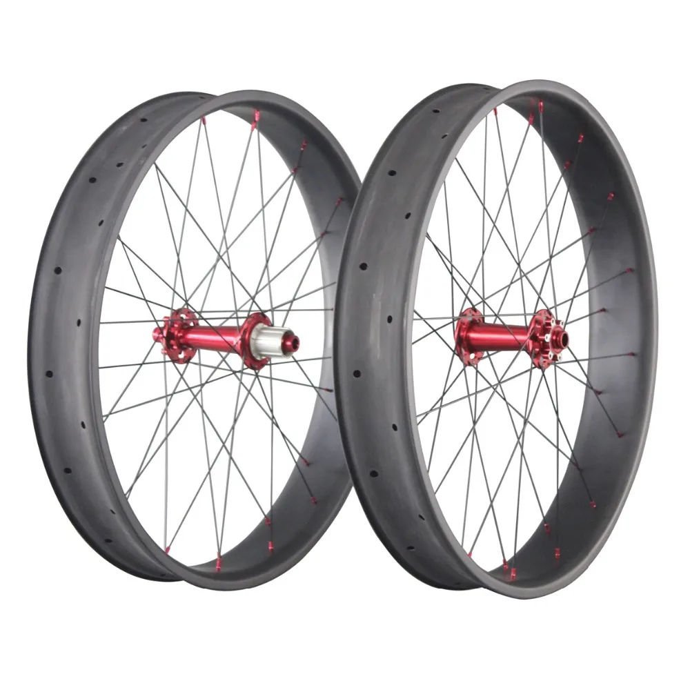 Toray T700 Углеродные колеса для fatbike 26er, колеса для fat bike Powerway M74, ступицы 10/11 скоростей, 90 мм Ширина UD-matt колеса FW90
