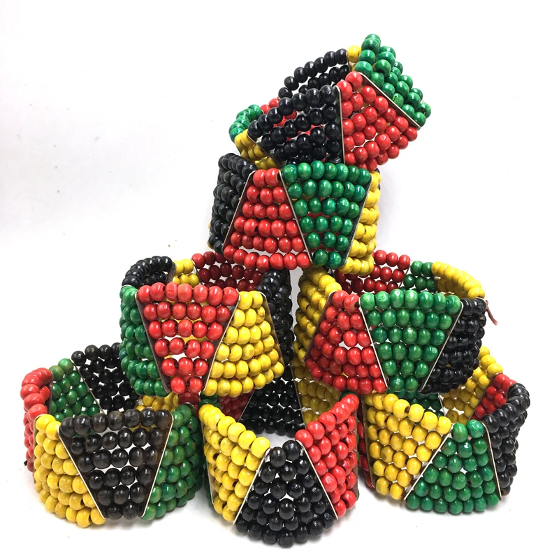 Бесплатная Доставка! Многослойные браслеты с деревянными бусинами Rasta|bead