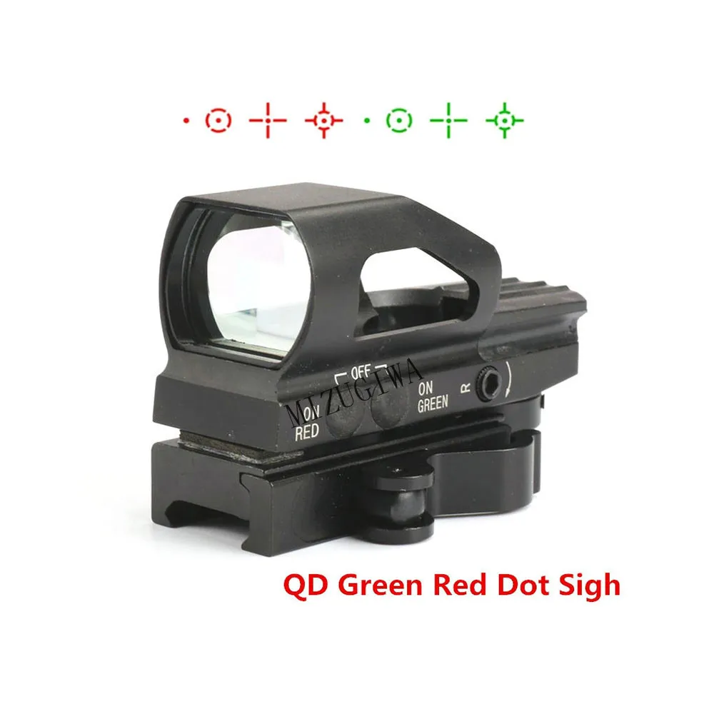 QD Quick Release Зеленый Красный точка зрения Тактический Металл Голографическая 4
