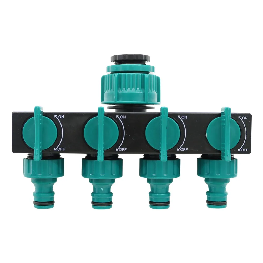 Garden Crane Water Control Valve 4-way Splitter Agricultural tools Yard Drip irrigation Faucet Adapter Quick connector | Дом и сад