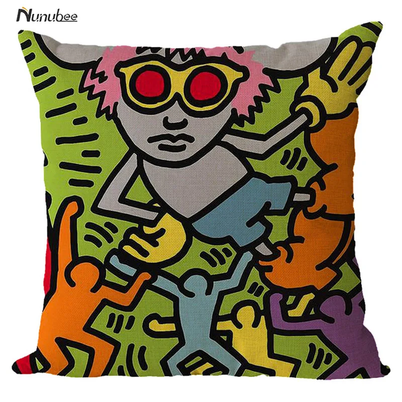 Красочные людей Чехлы для подушек Геометрическая Хлопок белье Подушки Детские