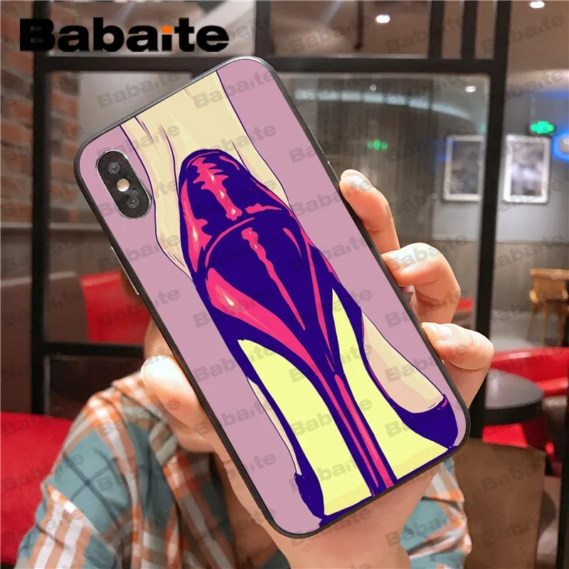 Для iphone 11pro max красная обувь на высоком каблуке Женский чехол для телефона iPhone 6S