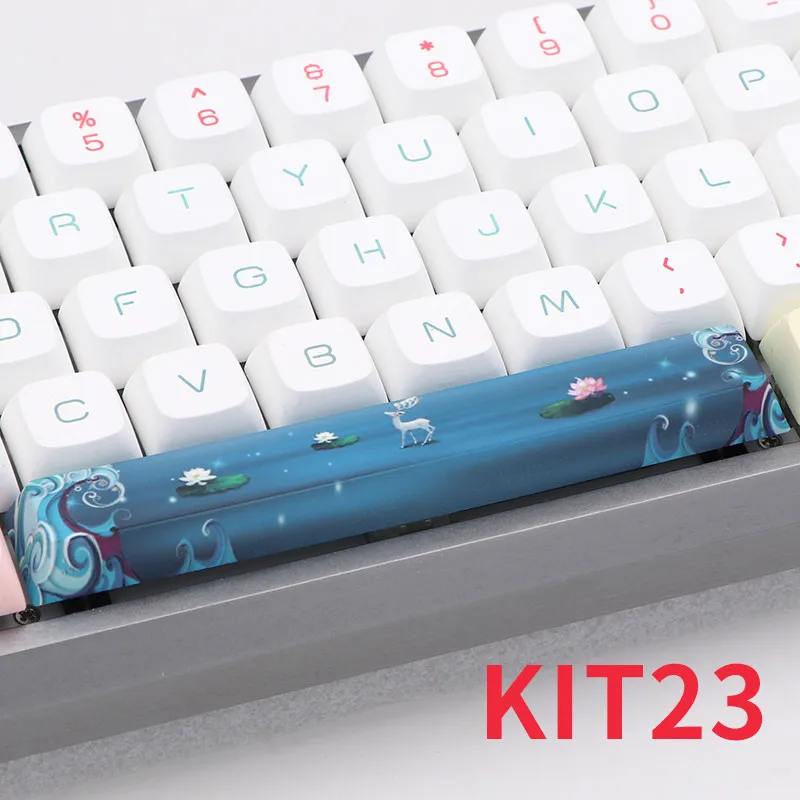 Five sides Dye-subbed PBT Spacebar 6.25U cherry profile keycap for DIY mechanical keyboard