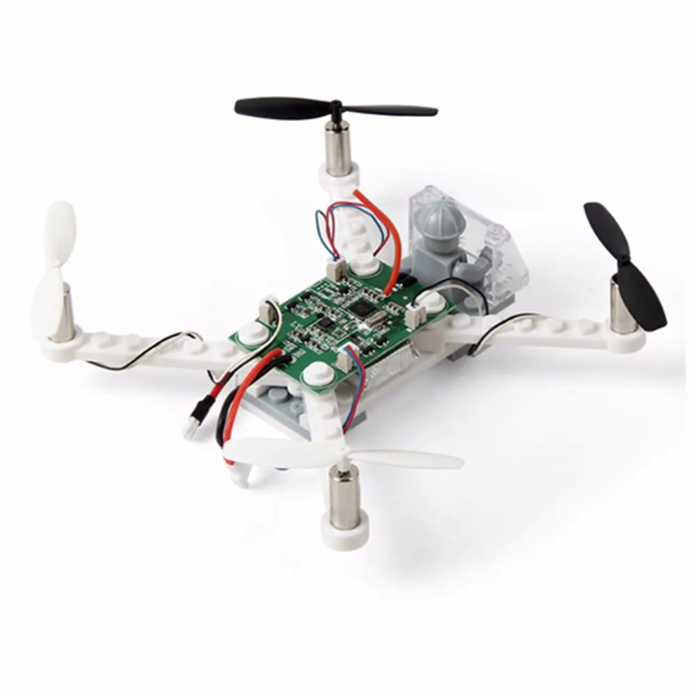 DIY RC X 101 2 4G 4CH 6 осевой гироскоп Мини строительный блок Квадрокоптер синий/белый|2.4g