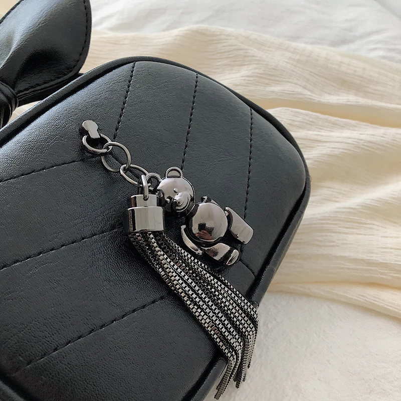 Новинка 2019 модная женская черная мини-сумка через плечо Высококачественная