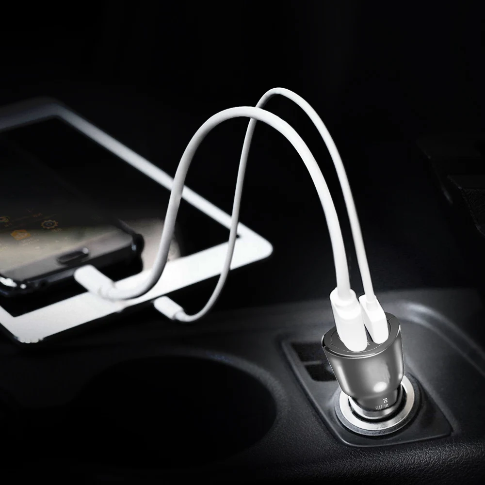 USB Двойной Автомобильное Зарядное Устройство Qualcomm Быстрая Зарядка 3.0 Мобильный