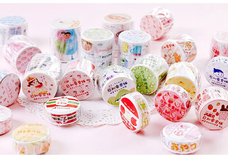 40 мм* 5 м Японский магазин удобства kawaii клубничное молоко васи лента diy ablum дневник в стиле Скрапбукинг этикетка клейкая лента стикер