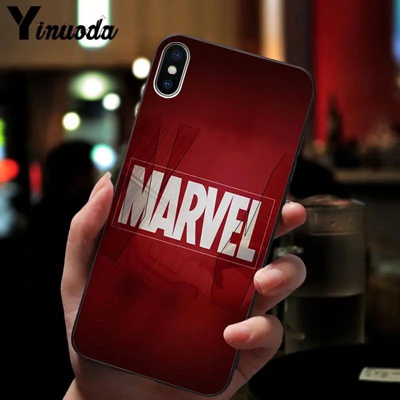 11pro MAX MARVEL чехол с логотипом для Apple iPhone 8 7 6 6S Plus X XS 5 5S SE XR|Чехлы-накладки| |