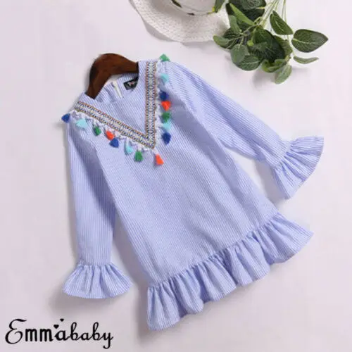 Платье в полоску для всей семьи одежда стиле бохо мамы и дочки мини-платье